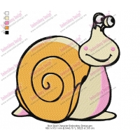 Nice Snail Character Embroidery Design